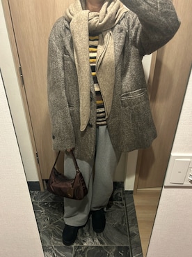 「アイテム（スリッポン）」を使った、わらちゃんさん（レディース・164cm）の冬コーディネート