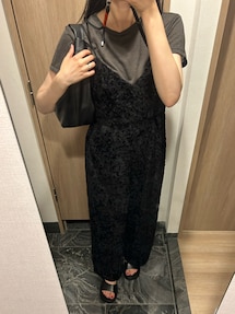 サロペット・オーバーオール・オールインワン CLANE FRINGE CAMISOLE ALL IN ONE Black XSnq8VrfCs21.jpg?width=768