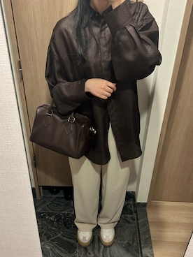 「CLANE（クラネ）のアイテム（シャツ/ブラウス）」を使った、わらちゃんさん（レディース・164cm）の春コーディネート