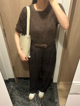 「CLANE（クラネ）のアイテム（シューズ）」を使った、わらちゃんさん（レディース・164cm）の秋コーディネート