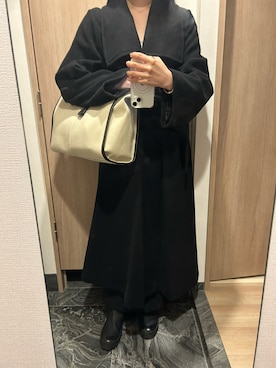 「CLANE（クラネ）のアイテム（トートバッグ）」を使った、わらちゃんさん（レディース・164cm）の冬コーディネート
