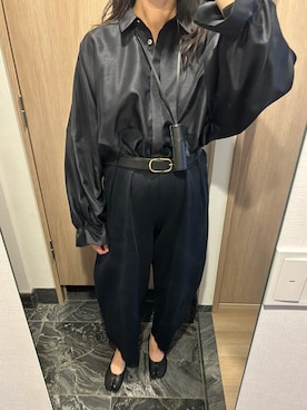 「アイテム（テーラードジャケット）」を使った、わらちゃんさん（レディース・164cm）の冬コーディネート