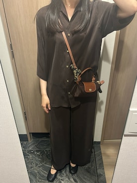 「LONGCHAMP（ロンシャン）のアイテム」を使った、わらちゃんさん（レディース・164cm）の春コーディネート