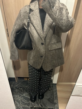 「CLANE（クラネ）のアイテム（ニット/セーター）」を使った、わらちゃんさん（レディース・164cm）の冬コーディネート