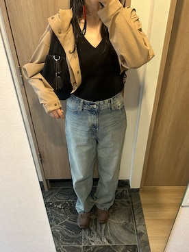 「CLANE（クラネ）のアイテム（タンクトップ）」を使った、わらちゃんさん（レディース・164cm）の夏コーディネート