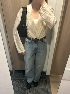 「CLANE（クラネ）のアイテム（キャミソール）」を使った、わらちゃんさん（レディース・164cm）の春コーディネート