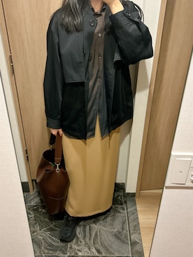 「CLANE（クラネ）のアイテム（その他アウター）」を使った、わらちゃんさん（レディース・164cm）の春コーディネート