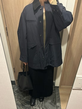 「CLANE（クラネ）のアイテム（その他アウター）」を使った、わらちゃんさん（レディース・164cm）の冬コーディネート