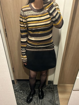 「CLANE（クラネ）のアイテム（Tシャツ/カットソー）」を使った、わらちゃんさん（レディース・164cm）の秋コーディネート