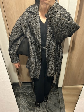 「CLANE（クラネ）のアイテム（その他アウター）」を使った、わらちゃんさん（レディース・164cm）の冬コーディネート