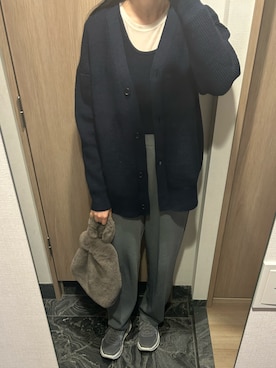 「CLANE（クラネ）のアイテム（カーディガン/ボレロ）」を使った、わらちゃんさん（レディース・164cm）の春コーディネート
