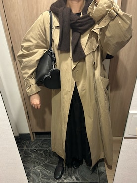 「アイテム（ポーチ）」を使った、わらちゃんさん（レディース・164cm）の冬コーディネート