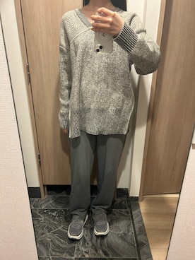 「CLANE（クラネ）のアイテム（ニット/セーター）」を使った、わらちゃんさん（レディース・164cm）の春コーディネート