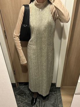 「CLANE（クラネ）のアイテム（ワンピース）」を使った、わらちゃんさん（レディース・164cm）の秋コーディネート