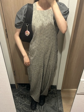 「CLANE（クラネ）のアイテム（オールインワン・サロペット）」を使った、わらちゃんさん（レディース・164cm）の夏コーディネート