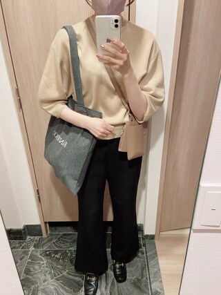 CLANE(クラネ)の「【CLANE(クラネ)】レースバルキーニット/LACE 品数豊富! クラネ レースバルギーニット ニット/セーター