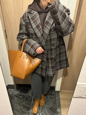 「na.e（ナエ）のアイテム」を使った、わらちゃんさん（レディース・164cm）の冬コーディネート