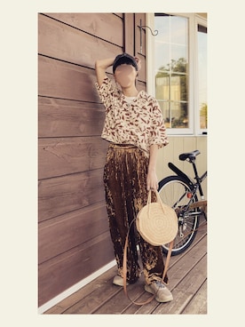 「サークルバッグ」｜まるさん（レディース・151cm）の春コーディネート