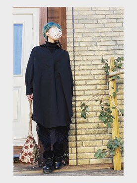 「NANO universe（ナノユニバース）のアイテム（ブーツ）」を使った、まるさん（レディース・151cm）の冬コーディネート