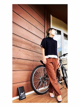 「grandfleur（グランドフルール）のアイテム」を使った、まるさん（レディース・151cm）の秋コーディネート