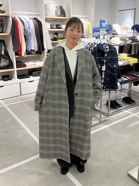 「アイテム（チェスターコート）」を使った、ユメノさん（メンズ・164cm）の秋コーディネート