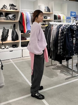 「アイテム（スウェットパンツ）」を使った、ユメノさん（メンズ・164cm）の秋コーディネート