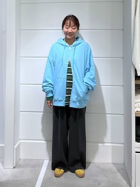 「LOWRYS FARM（ローリーズファーム）のパールタレンネックレス　249411（ネックレス）」を使った、ユメノさん（メンズ・163cm・20代）の秋コーディネート