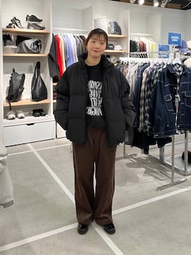 「LOWRYS FARM（ローリーズファーム）のアイテム（ダウンジャケット/コート）」を使った、ユメノさん（メンズ・164cm）の秋コーディネート