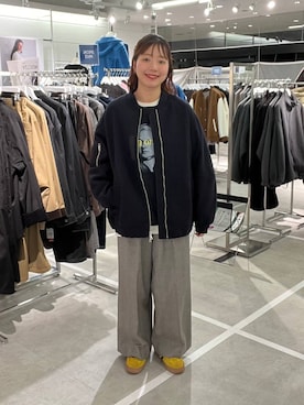 「アイテム（MA-1）」を使った、ユメノさん（メンズ・164cm・20代）の秋コーディネート