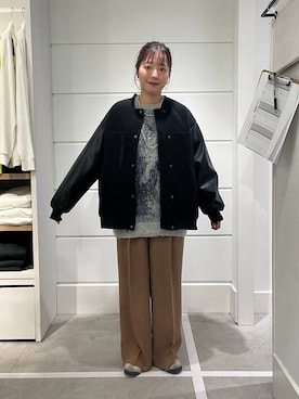 「アイテム（スタジャン）」を使った、ユメノさん（メンズ・164cm・20代）の秋コーディネート