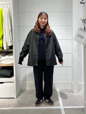 「アイテム（ライダースジャケット）」を使った、ユメノさん（メンズ・164cm・20代）の秋コーディネート