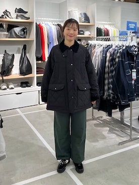 「アイテム（スウェットパンツ）」を使った、ユメノさん（メンズ・164cm）の秋コーディネート