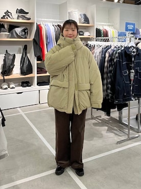 「LOWRYS FARM（ローリーズファーム）のアイテム（ダウンジャケット/コート）」を使った、ユメノさん（メンズ・164cm）の秋コーディネート