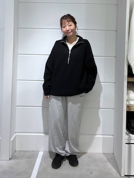 「LOWRYS FARM（ローリーズファーム）の【LFM(U)】アゼニットハーフＺＩＰプルオーバー　 593385（ニット/セーター）」を使った、ユメノさん（メンズ・164cm）の秋コーディネート