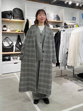 「アイテム（チェスターコート）」を使った、ユメノさん（メンズ・164cm・20代）の冬コーディネート