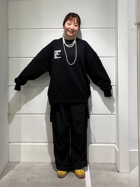 「アイテム（カーゴパンツ）」を使った、ユメノさん（レディース・164cm・20代）の秋コーディネート
