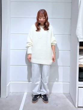 「LOWRYS FARM（ローリーズファーム）のパールタレンネックレス　249411（ネックレス）」を使った、ユメノさん（メンズ・163cm・20代）の秋コーディネート