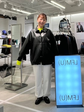 「アイテム（ライダースジャケット）」を使った、ユメノさん（レディース・164cm・20代）の秋コーディネート