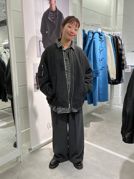 「アイテム（MA-1）」を使った、ユメノさん（メンズ・164cm・20代）の冬コーディネート