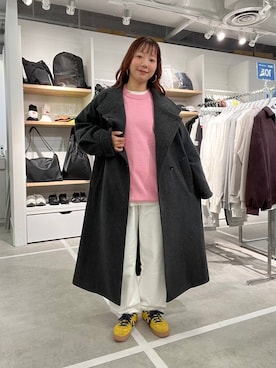 「アイテム（チェスターコート）」を使った、ユメノさん（メンズ・164cm・20代）の冬コーディネート