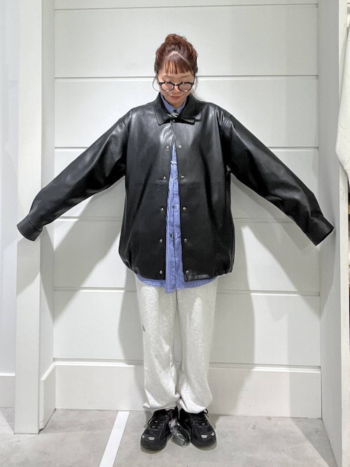 LFM(U)】フェイクレザーコーチジャケット 571329（ライダース