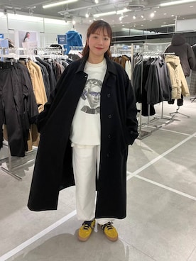 「アイテム（ステンカラーコート）」を使った、ユメノさん（メンズ・164cm）の秋コーディネート