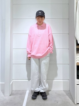 「アイテム（スウェットパンツ）」を使った、ユメノさん（メンズ・163cm）の秋コーディネート