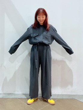 「アイテム（オールインワン・サロペット）」を使った、ユメノさん（メンズ・163cm）の秋コーディネート