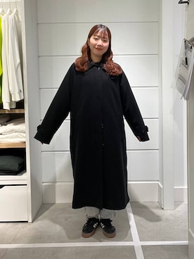 「アイテム（ステンカラーコート）」を使った、ユメノさん（メンズ・164cm・20代）の秋コーディネート