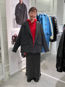 「アイテム（スカート）」を使った、ユメノさん（メンズ・164cm）の冬コーディネート