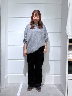 「LOWRYS FARM（ローリーズファーム）のパールタレンネックレス　249411（ネックレス）」を使った、ユメノさん（メンズ・163cm・20代）の秋コーディネート