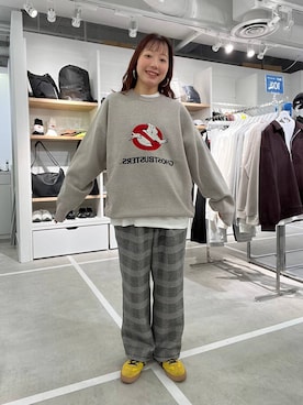 「アイテム（ニット/セーター、シルバー系）」を使った、ユメノさん（メンズ・164cm）の冬コーディネート