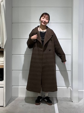 「アイテム（チェスターコート）」を使った、ユメノさん（レディース・164cm・20代）の秋コーディネート
