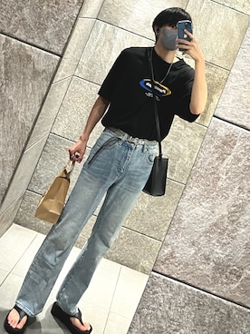 「フレアデニム」｜URAさん（メンズ・170cm）の夏コーディネート